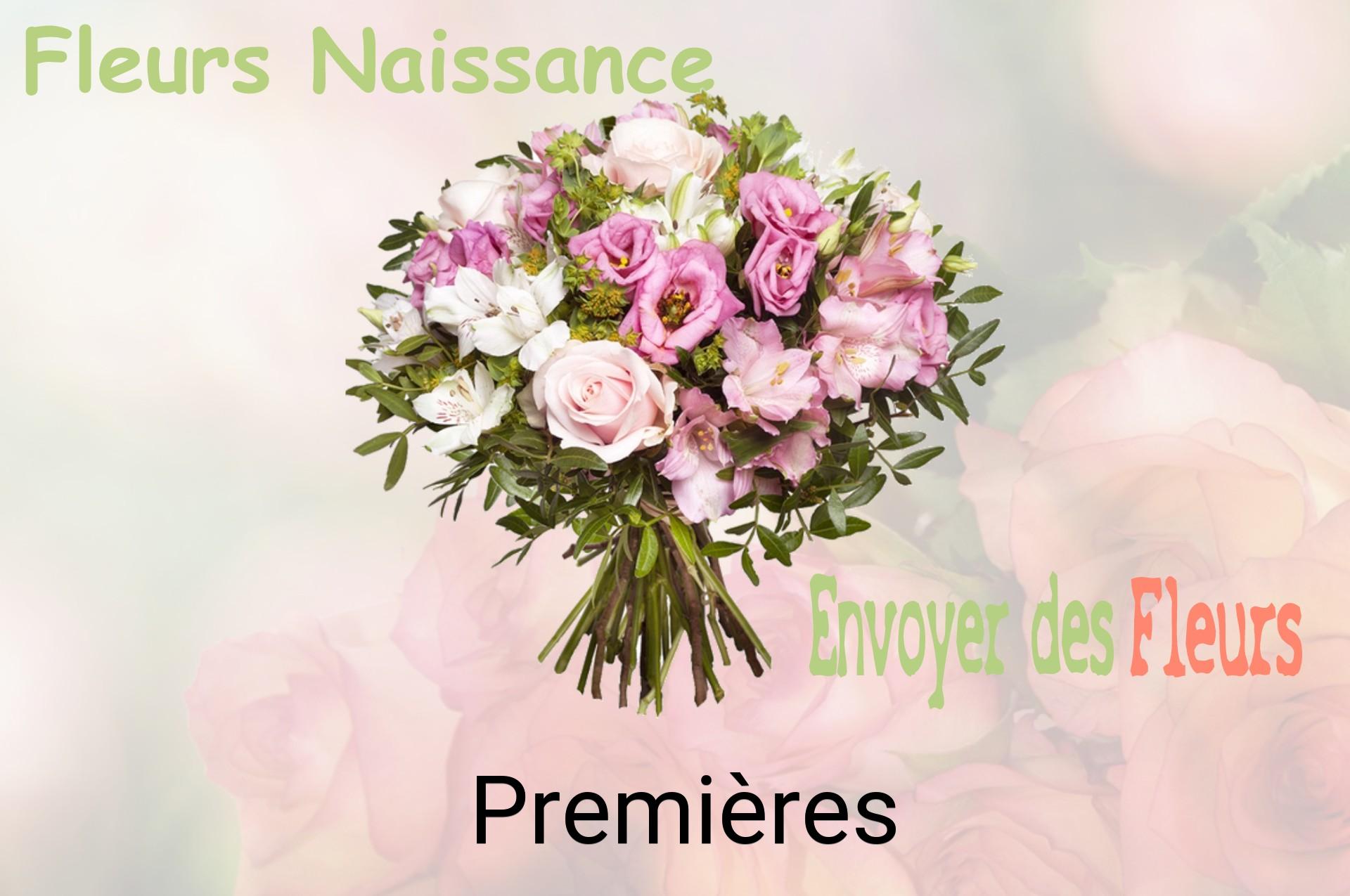 Bouquet de fleurs de naissance livré à Premières